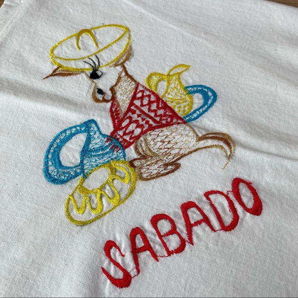Kitchen Vintage Days Of The Week Spanish Dish Towels Poshmark
